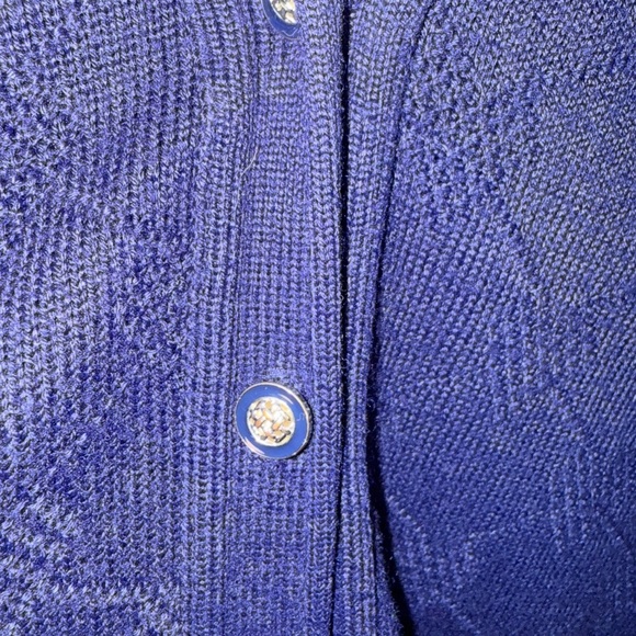 Vintage Tradition Navy Women's Cardigan Size L Classic Knit Minimalist Cozy - Picture 11 of 15
